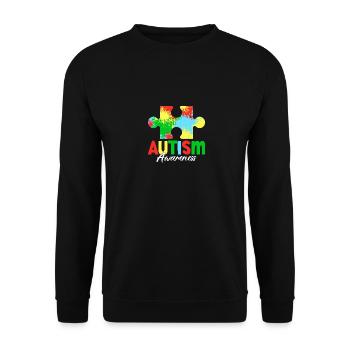 Bewusstsein für Autismus - Unisex Pullover - Schwarz - Vorne - Alina (178cm) & Michal (187cm)
