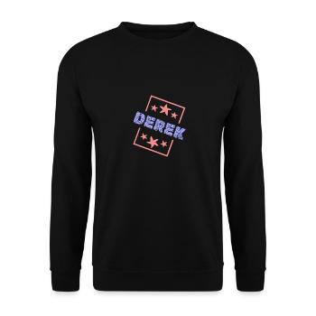 Gift for Derek - Unisex Sweatshirt - black - Front - Alina (178cm) & Michal (187cm)