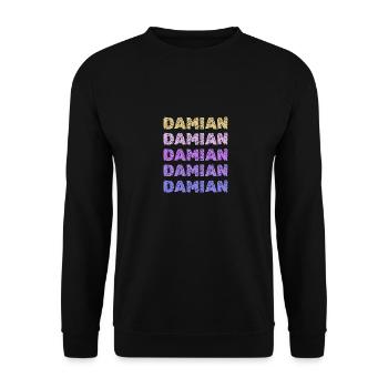 Gift for Damian - Unisex Sweatshirt - black - Front - Alina (178cm) & Michal (187cm)