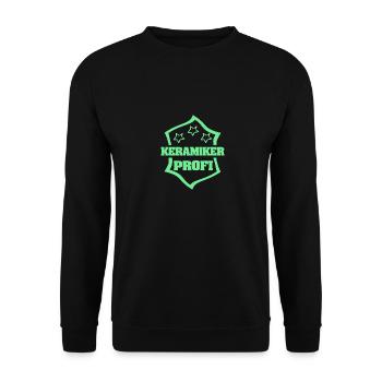 Geschenk für Keramiker - Unisex Pullover - Schwarz - Vorne - Alina (178cm) & Michal (187cm)