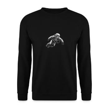 Chat astronaute - Sweat-shirt Unisexe - noir - Devant - Alina (178cm) & Michal (187cm)