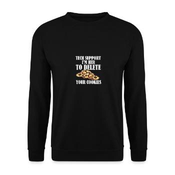 Tech Support Informatiker Programmierer Computer - Unisex Pullover - Schwarz - Vorne - Alina (178cm) & Michal (187cm)