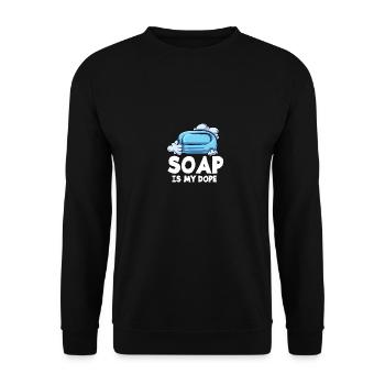 Seife Soap Hygiene Waschen Seifenherstellung - Unisex Pullover - Schwarz - Vorne - Alina (178cm) & Michal (187cm)