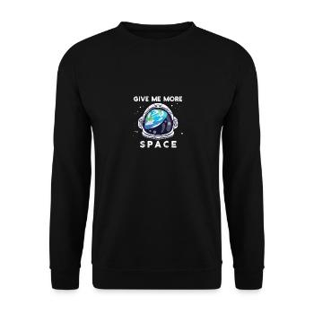 Astronaut All Funny Saying Free Space Freedom - Unisex Sweatshirt - black - Front - Alina (178cm) & Michal (187cm)