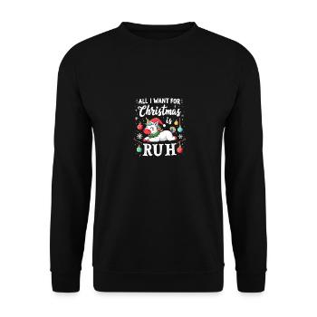 Christmas Shirt - Weihnachten für Alle - Unisex Pullover - Schwarz - Vorne - Alina (178cm) & Michal (187cm)