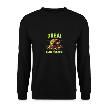 Dubai-Schokolade - Schokolade-Meme - Unisex Pullover - Schwarz - Vorne - Alina (178cm) & Michal (187cm)