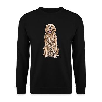 Golden Retriever - Unisex Sweatshirt - black - Front - Alina (178cm) & Michal (187cm)