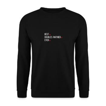 Tennis Doppel - Unisex Pullover - Schwarz - Vorne - Alina (178cm) & Michal (187cm)