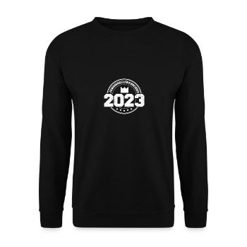 JGA 2023 Team Bräutigam - Junggesellenabschied - Unisex Pullover - Schwarz - Vorne - Alina (178cm) & Michal (187cm)