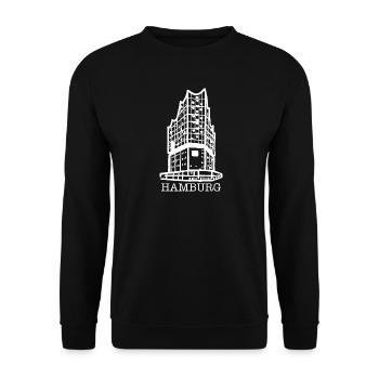 Hamburg - Unisex Pullover - Schwarz - Vorne - Alina (178cm) & Michal (187cm)
