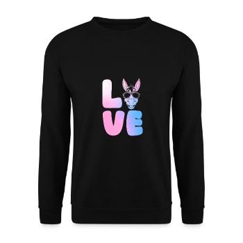 Esel - Unisex Pullover - Schwarz - Vorne - Alina (178cm) & Michal (187cm)