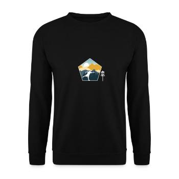 Disc Golf - Disc Golfing Ultimate Frisbee Natural - Sweat-shirt Unisexe - noir - Devant - Alina (178cm) & Michal (187cm)
