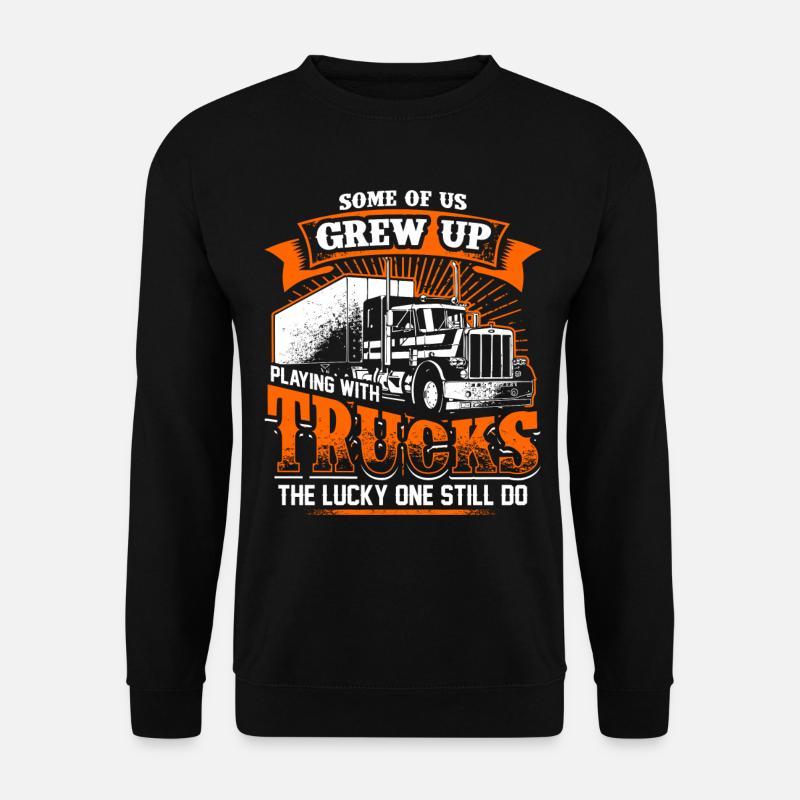 Grew Up - Trucker - EN - Unisex Pullover - Schwarz