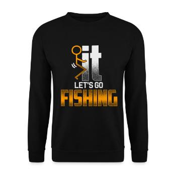 FIT Fishing - EN - Unisex Pullover - Schwarz - Vorne - Alina (178cm) & Michal (187cm)
