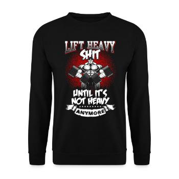 Until it is not heavy - Fitness - Workout - EN - Sweat-shirt Unisexe - noir - Devant - Alina (178cm) & Michal (187cm)