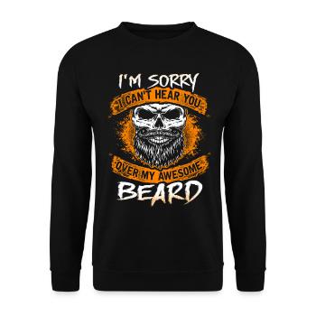 My awesome beard - EN - Sweat-shirt Unisexe - noir - Devant - Alina (178cm) & Michal (187cm)