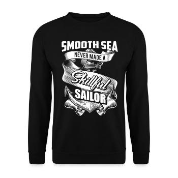 Smooth Sea - Skillful Sailor - EN - Unisex Sweatshirt - black - Front - Alina (178cm) & Michal (187cm)