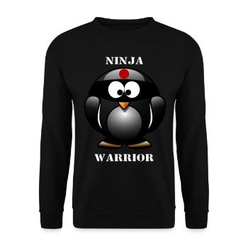 Ninja guerrier - Sweat-shirt Unisexe - noir - Devant - Alina (178cm) & Michal (187cm)
