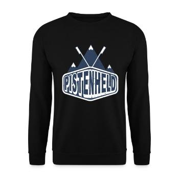 Sports d’hiver skis de pente héros cadeau ski - Sweat-shirt Unisexe - noir - Devant - Alina (178cm) & Michal (187cm)