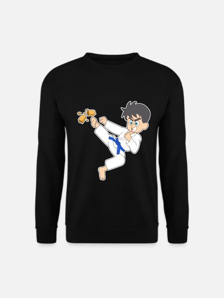 Karate Comic Boy kick fun camisa niños regalo - Sudadera unisex - negro