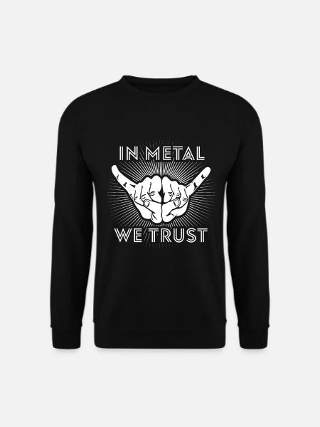 In Metal we trust Rockfinger - Unisex Sweatshirt - black