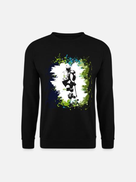 Eishockey Skate Sport Spieler Geschenkidee - Unisex Pullover - Schwarz