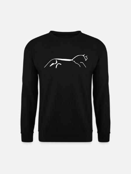 uffington white horse chalk figure British Pagan Shirt - Unisex Sweatshirt - black