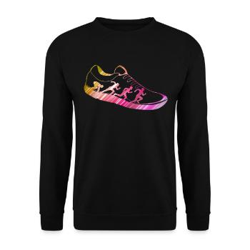 Jogging Sneakers Running Running Idée cadeau - Sweat-shirt Unisexe - noir - Devant - Alina (178cm) & Michal (187cm)