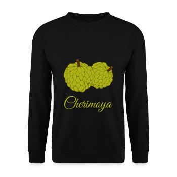 Cherimoya fruit healthy snacks gift idea - Unisex Sweatshirt - black - Front - Alina (178cm) & Michal (187cm)