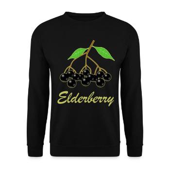 Cadeau de fruits sains fruits de sureau vegan - Sweat-shirt Unisexe - noir - Devant - Alina (178cm) & Michal (187cm)