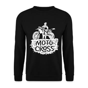 Motocross Motorcycle Bike Freestyle Gift Idea - Unisex Sweatshirt - black - Front - Alina (178cm) & Michal (187cm)