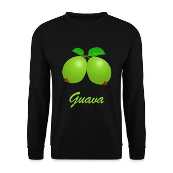 Guaven vegan bio öko gesund Geschenkidee - Unisex Pullover - Schwarz - Vorne - Alina (178cm) & Michal (187cm)