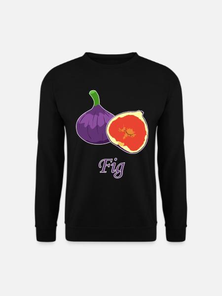 Feigen Frucht Obst gesund Comic Geschenkidee - Unisex Pullover - Schwarz