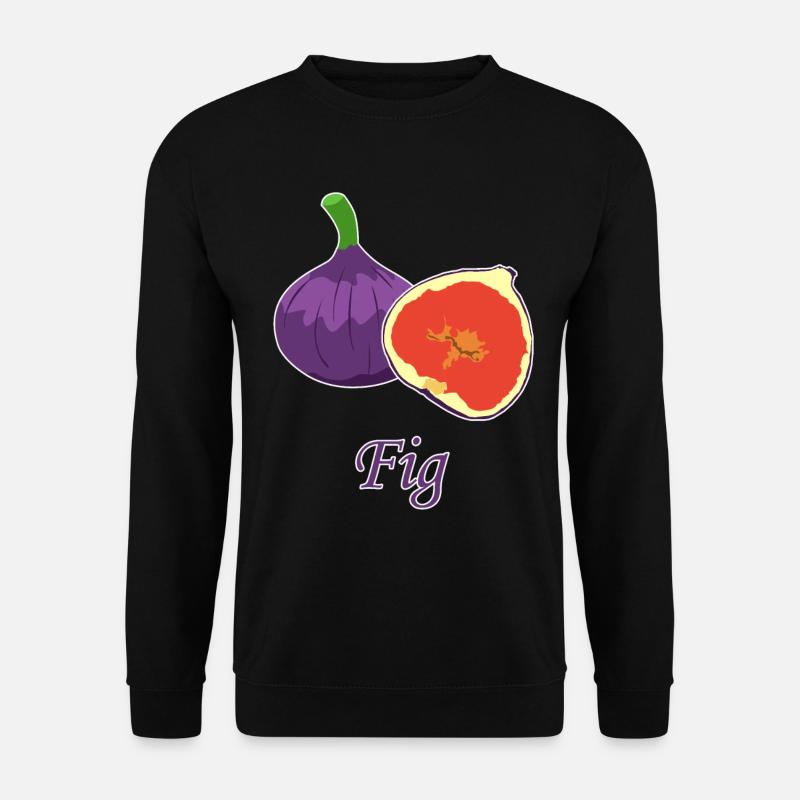 Feigen Frucht Obst gesund Comic Geschenkidee - Unisex Pullover - Schwarz