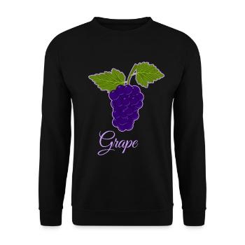 Traube Beeren Rebe Weintrauben Comic Geschenkidee - Unisex Pullover - Schwarz - Vorne - Alina (178cm) & Michal (187cm)