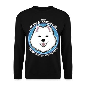 American Eskimo dog sweet saying gift - Unisex Sweatshirt - black - Front - Alina (178cm) & Michal (187cm)