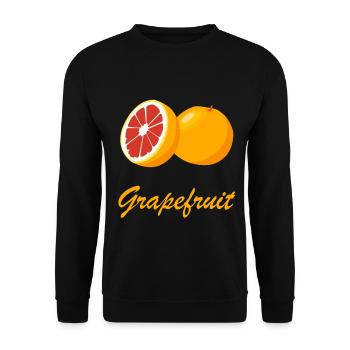 Grapefruit Zitrusfrüchte gesund Saft Geschenkidee - Unisex Pullover - Schwarz - Vorne - Alina (178cm) & Michal (187cm)