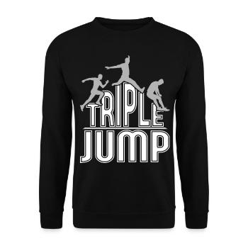 Triple Jump Sport Athletics Gift Idea - Unisex Sweatshirt - black - Front - Alina (178cm) & Michal (187cm)