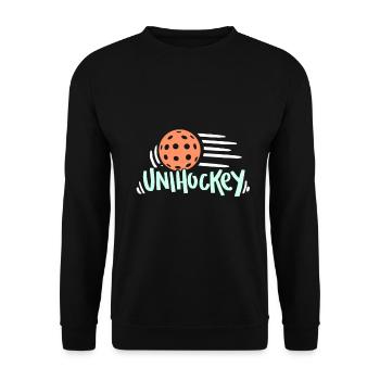 coole gepunktete Geschenkidee des Unicycle Balls - Unisex Pullover - Schwarz - Vorne - Alina (178cm) & Michal (187cm)
