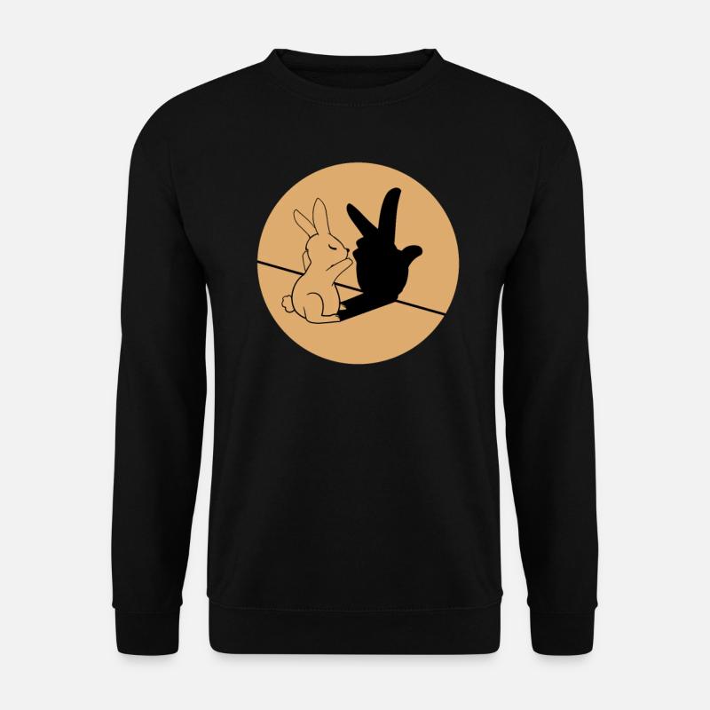 Idée de cadeau de Pâques rétro lapin drôle - Sweat-shirt Unisexe - noir