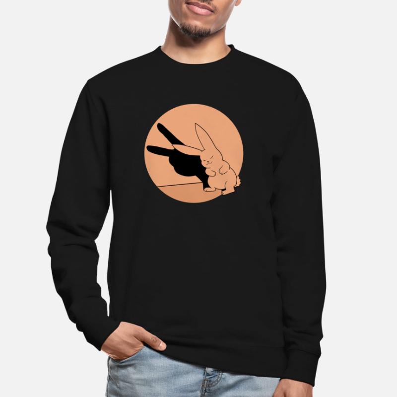 Shadow play rabbit bunny retro gift easter Unisex Sweatshirt