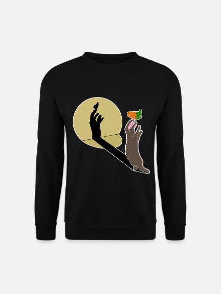 Kaninchen Schmetterling Ostern Hase Geschenkidee - Unisex Pullover - Schwarz