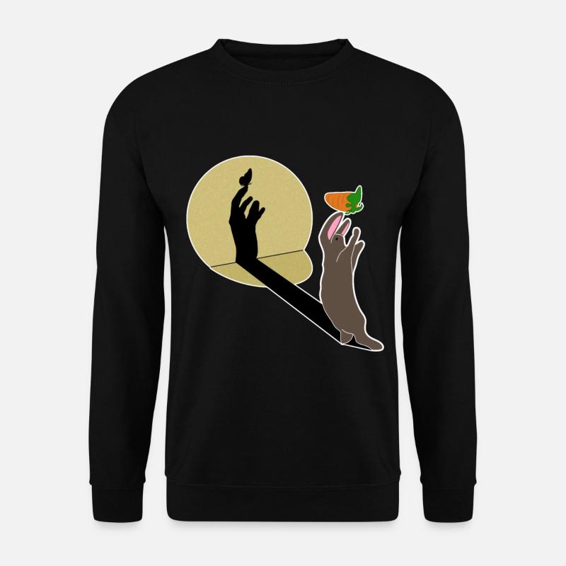 Kaninchen Schmetterling Ostern Hase Geschenkidee - Unisex Pullover - Schwarz