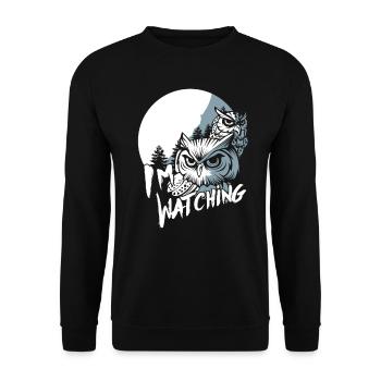 Watching Owls - Unisex Sweatshirt - black - Front - Alina (178cm) & Michal (187cm)