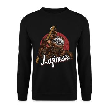 Idée de paresse paresse - Sweat-shirt Unisexe - noir - Devant - Alina (178cm) & Michal (187cm)