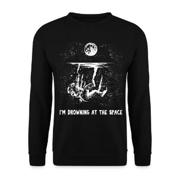 Space Astronaut Space Spaceman Cosmonaut - Unisex Sweatshirt - black - Front - Alina (178cm) & Michal (187cm)