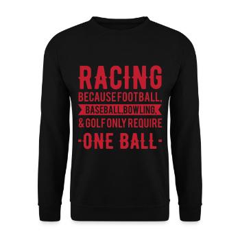 Motorsport Ball - Sweat-shirt Unisexe - noir - Devant - Alina (178cm) & Michal (187cm)