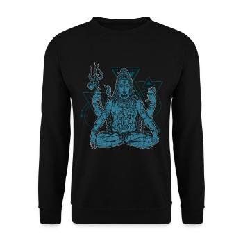 Shiva Hindu god Nataraja Bhairava - Unisex Sweatshirt - black - Front - Alina (178cm) & Michal (187cm)