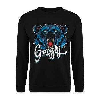 Grizzly Modern - Unisex Pullover - Schwarz - Vorne - Alina (178cm) & Michal (187cm)