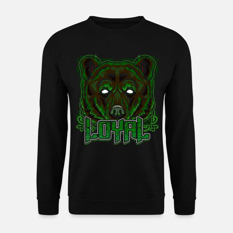 Braunbär Bär Grizzly Geschenk - Unisex Pullover - Schwarz